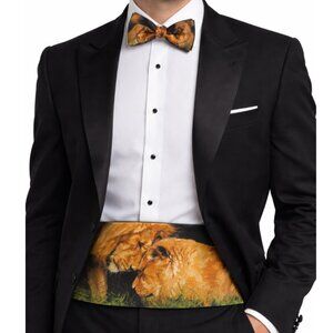 Lions Cummerbund an Bow Tie Set New